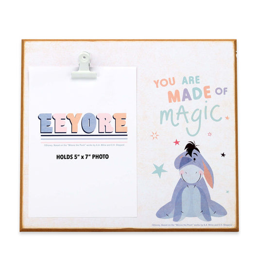 Disney Winnie the Pooh Eeyore Made of Magic - Wood Photo Clip Frame